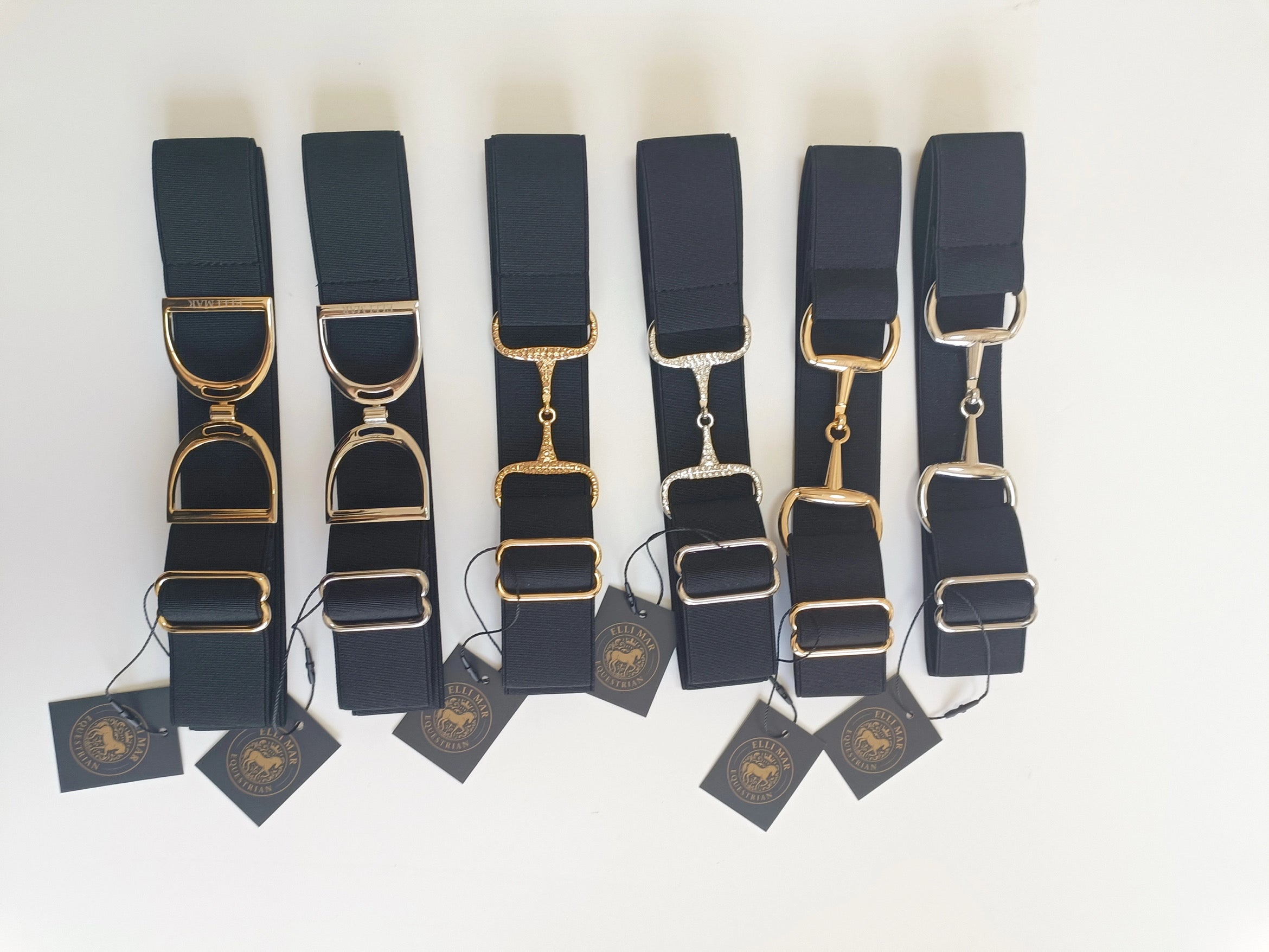 ElliMar – Elastyczny pasek do spodni z motywem eleganckiego wędzidła